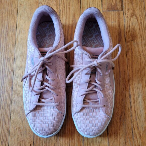 Puma Basket Satin EP Woven‎ Pink Sneakers 10Tennis Shoes Low Top SPEEDCAT - Picture 2 of 8